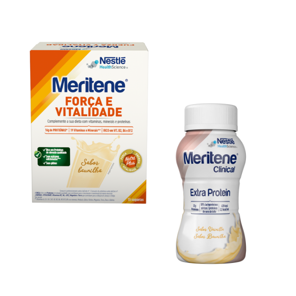 Meritene Força e Vitalidade e Clinical Extra Protein nas Farmácias Correia Rosa Caldas da Rainha