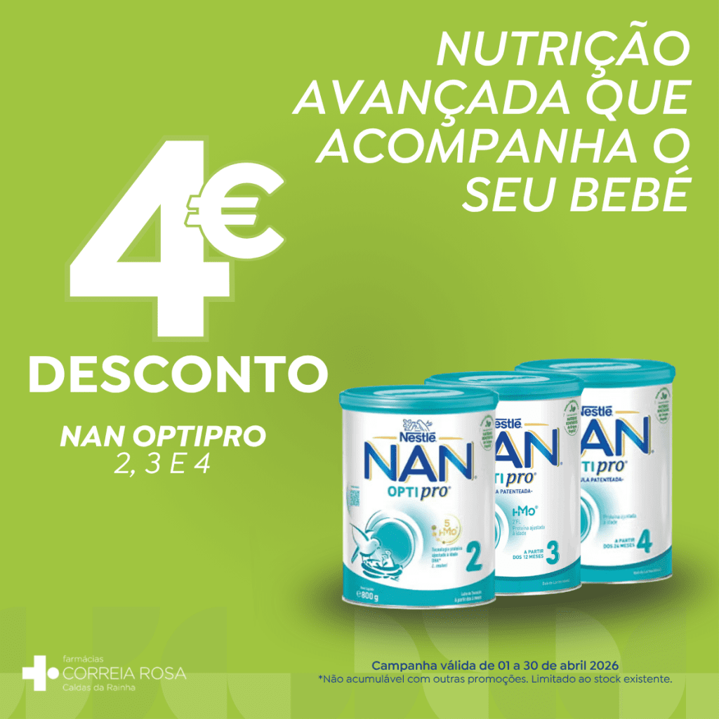 Suplementação que acompanha o crescimento do bebé com NAN optipro Farmácias Correia Rosa Caldas da Rainha