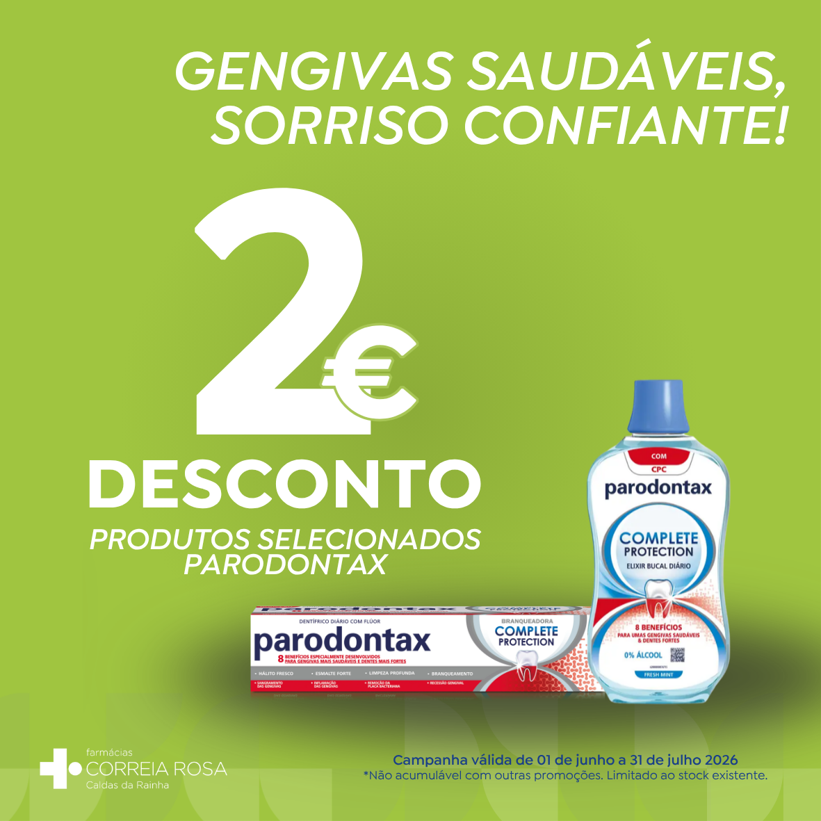 Gengivas inflamadaS? Parodontax nas Farmácias Correia Rosa Caldas da Rainha