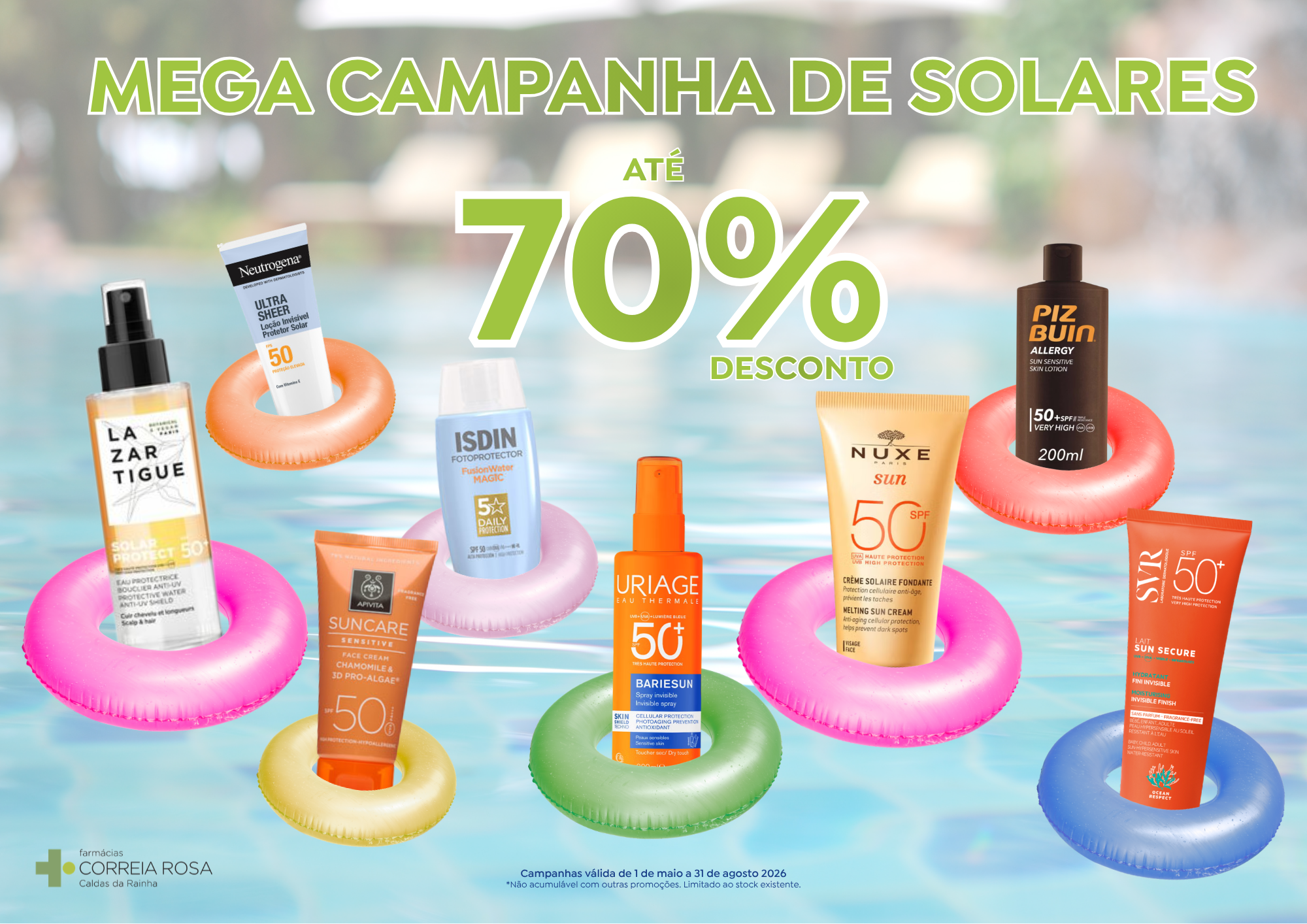 MEGA CAMPANHA SOLARES NAS FARMÁCIAS CORREIA ROSA